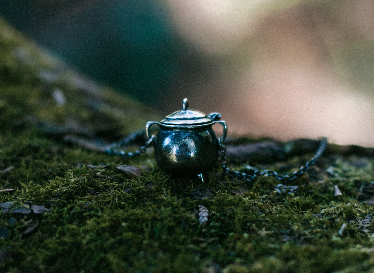 cauldron & spell pendant