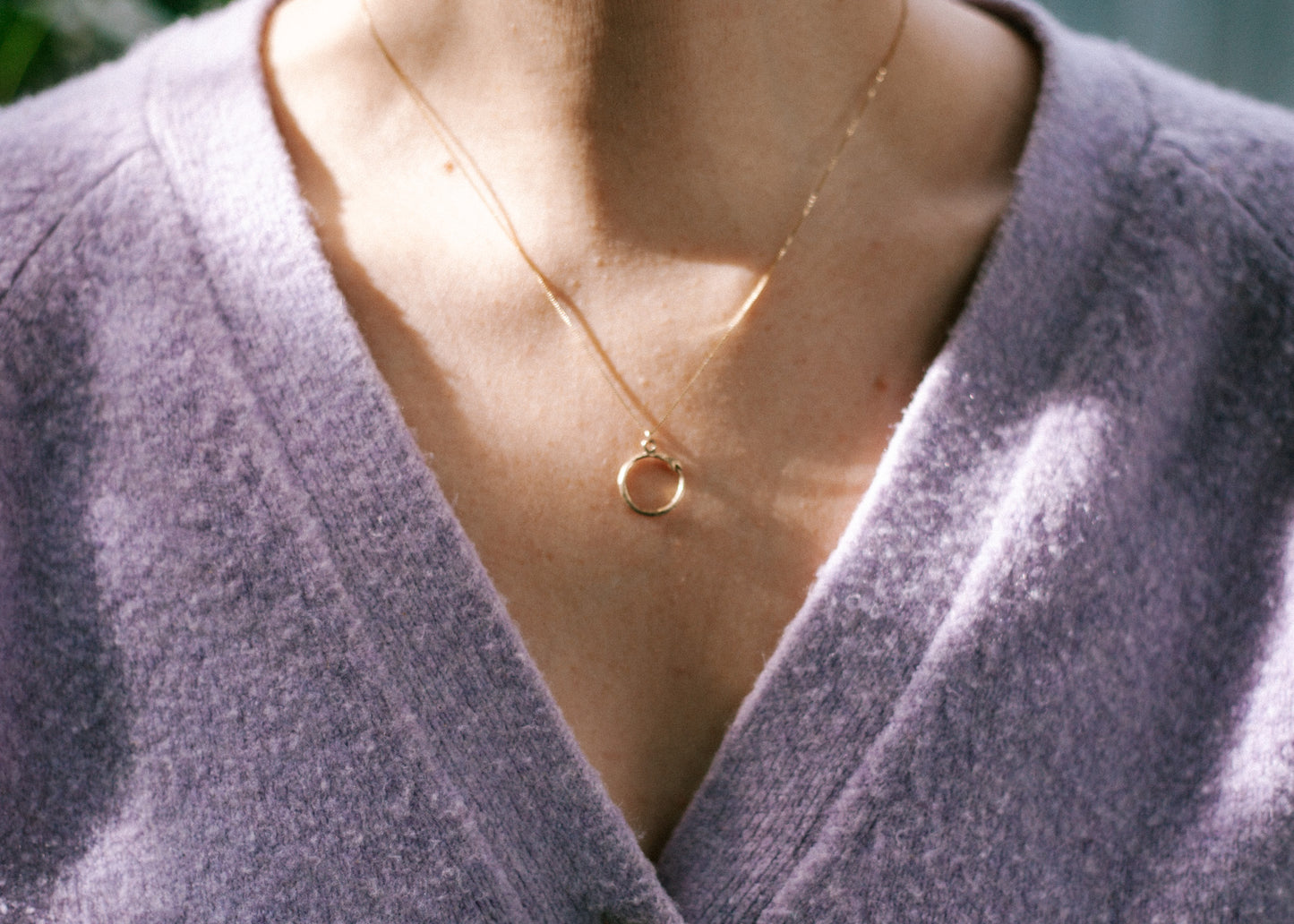 ouroboros necklace - 9ct gold