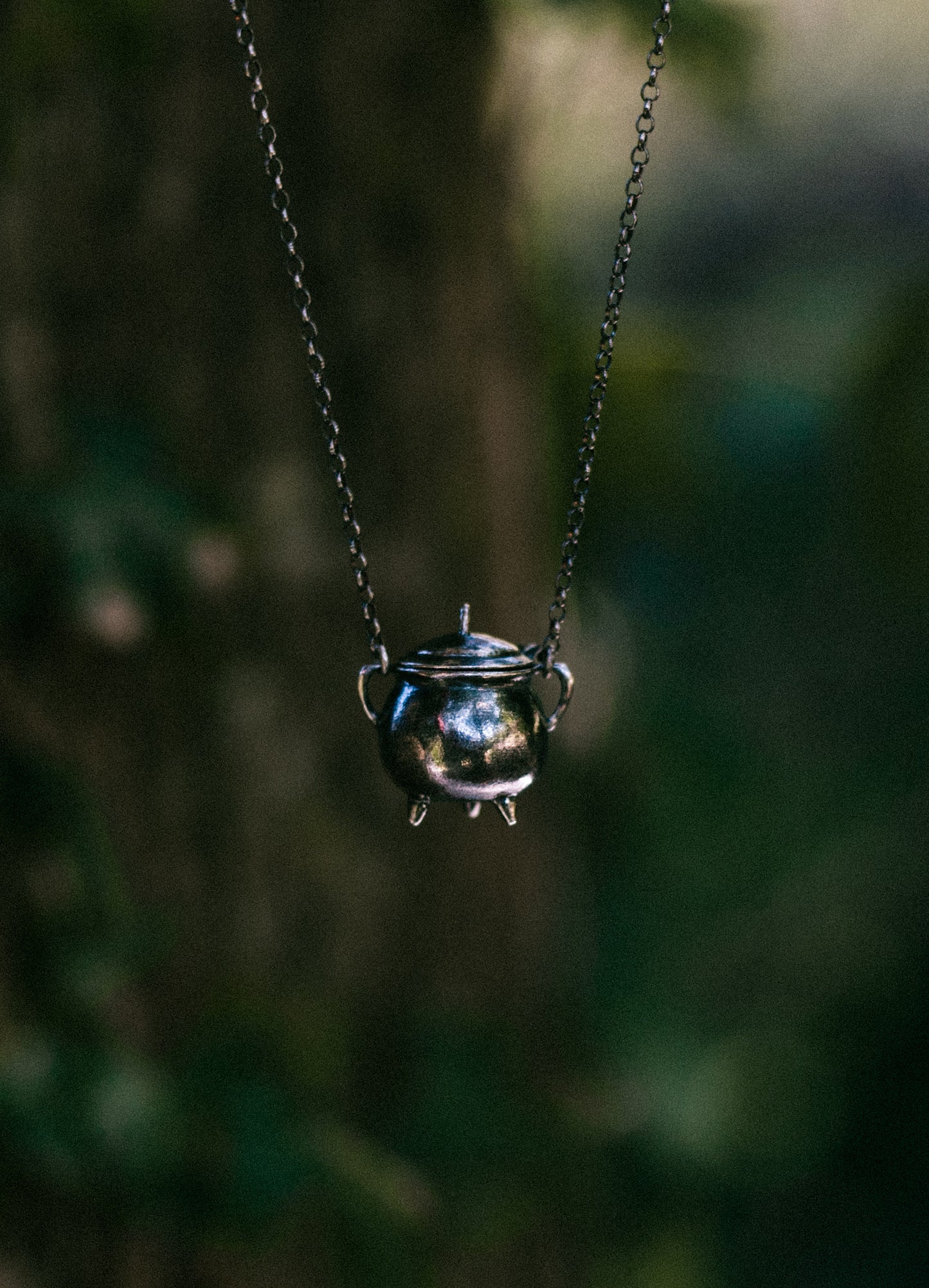 cauldron & spell pendant