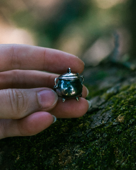 cauldron & spell pendant