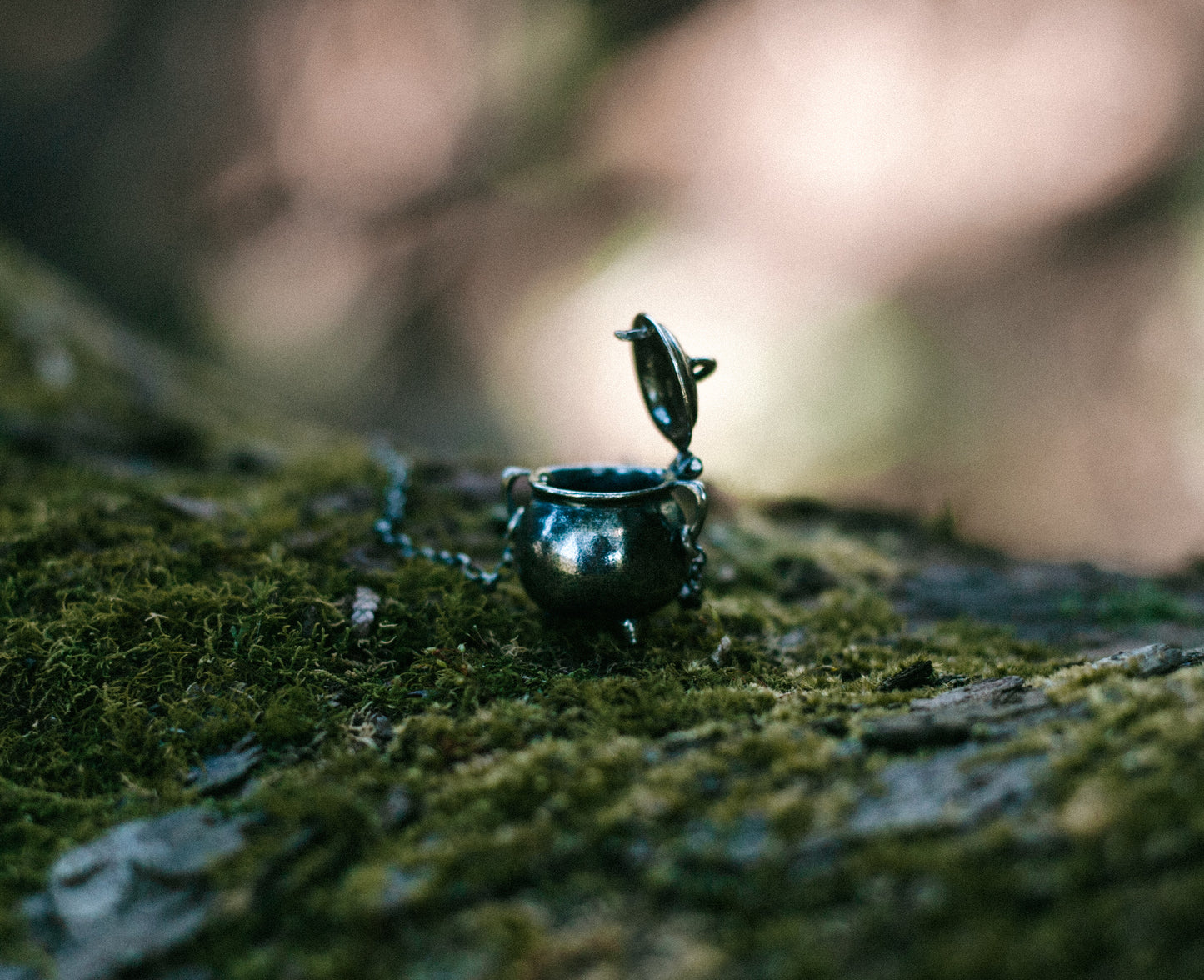 cauldron & spell pendant