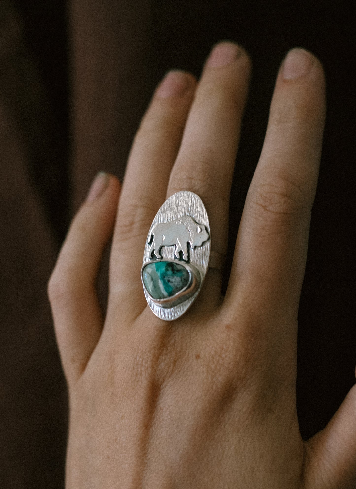 variscite bison ring