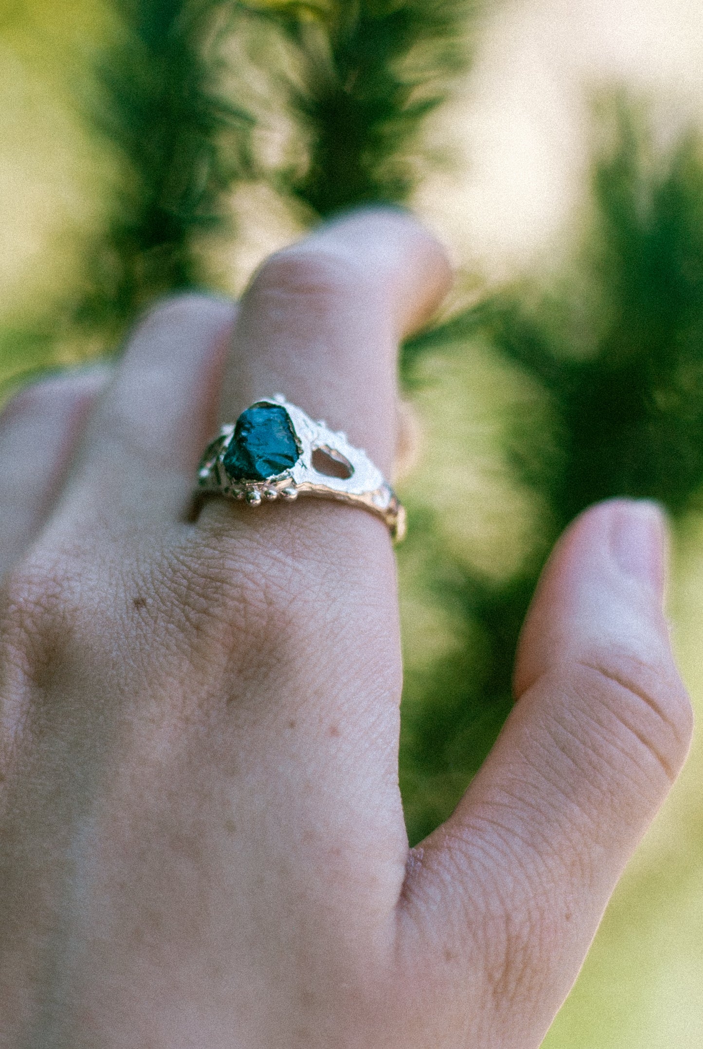 blue depths sapphire ring