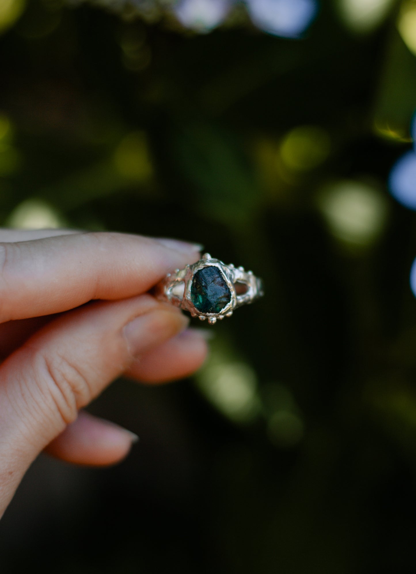 blue depths sapphire ring