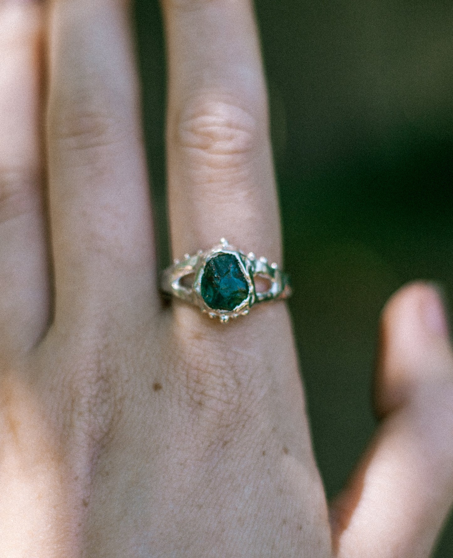 blue depths sapphire ring