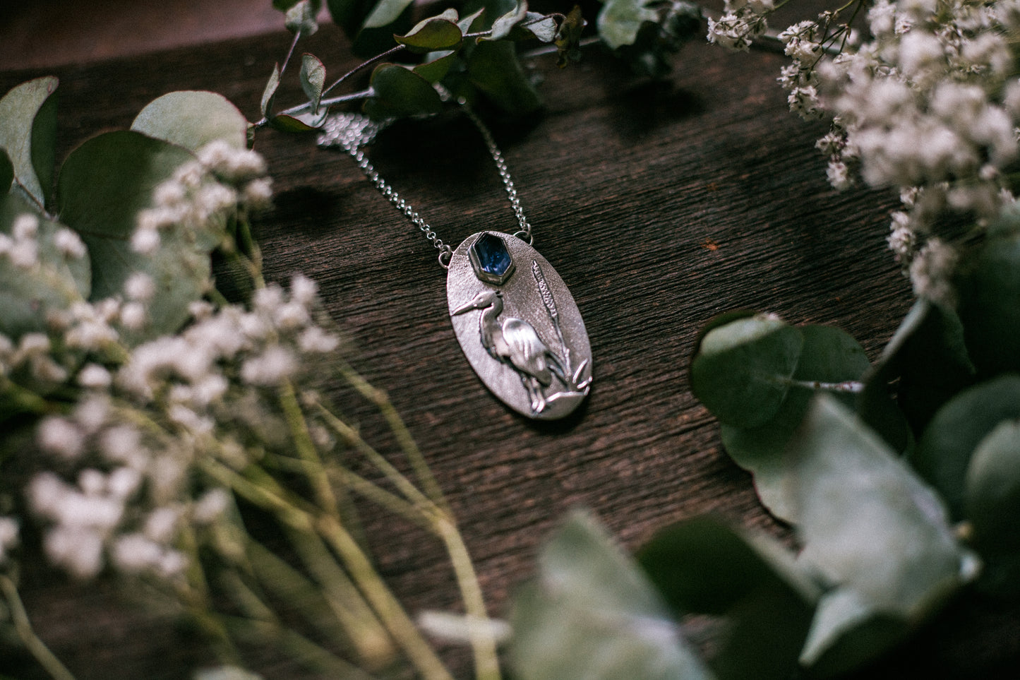 Blue Heron Necklace