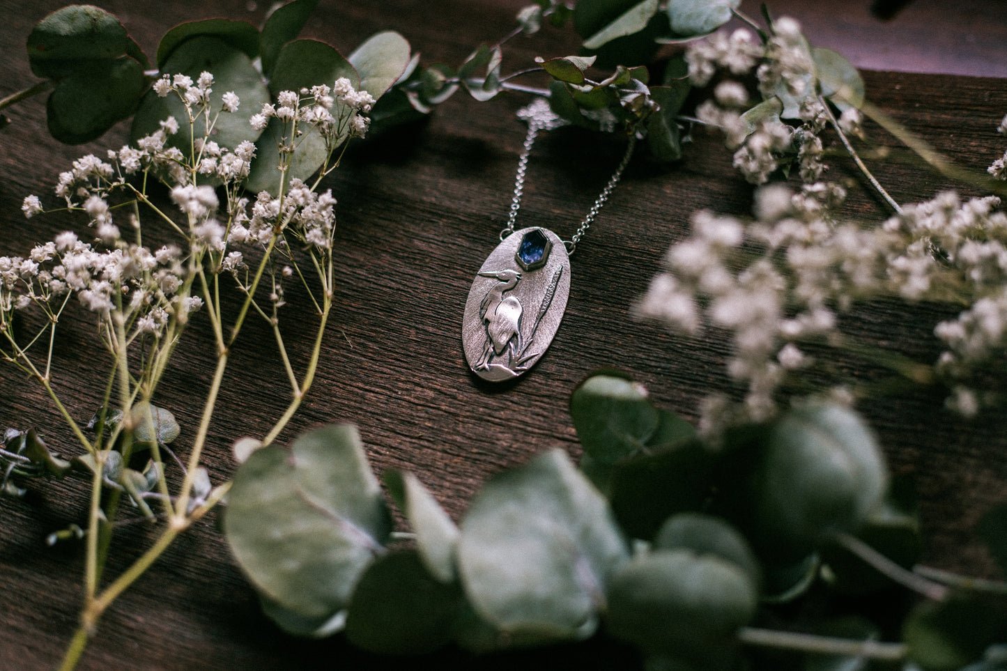 Blue Heron Necklace