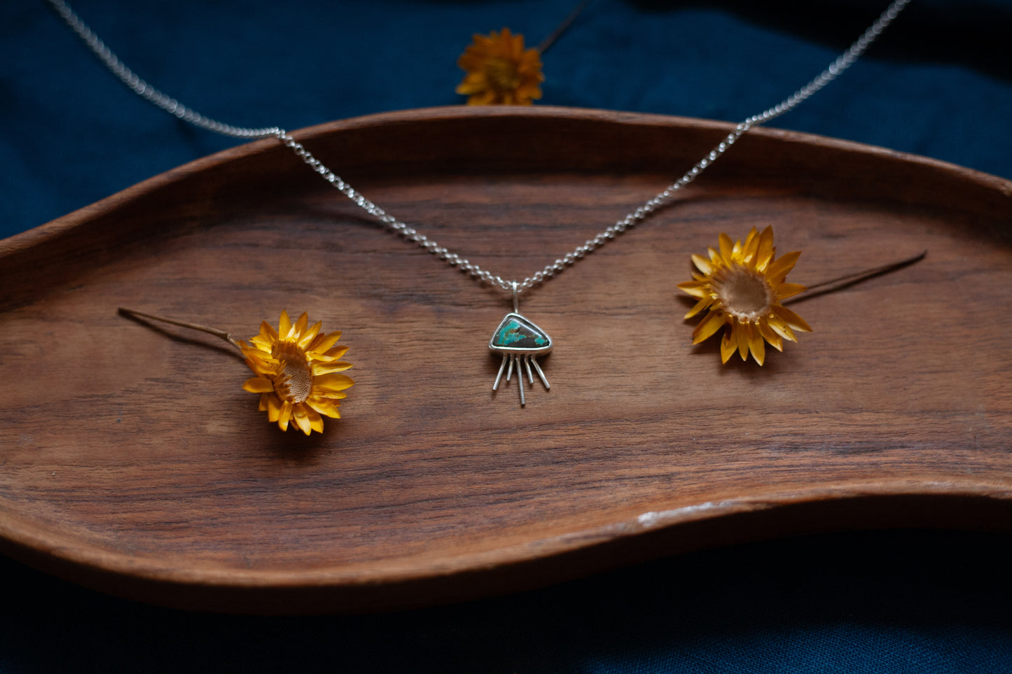 turquoise ray necklace