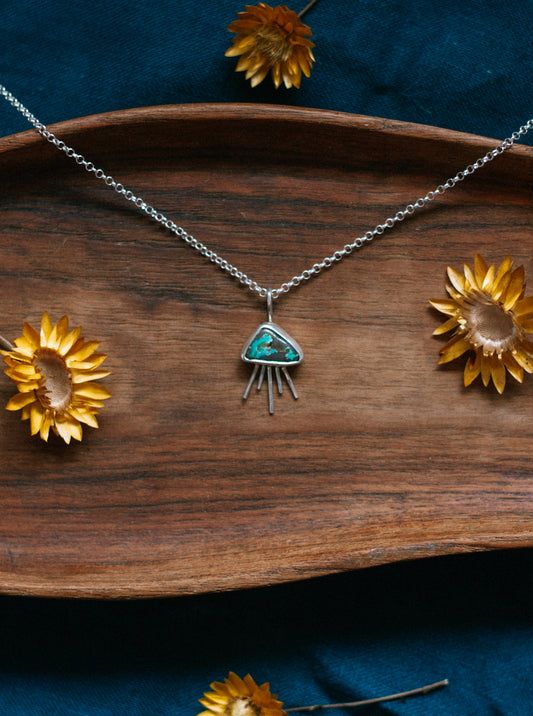 turquoise ray necklace