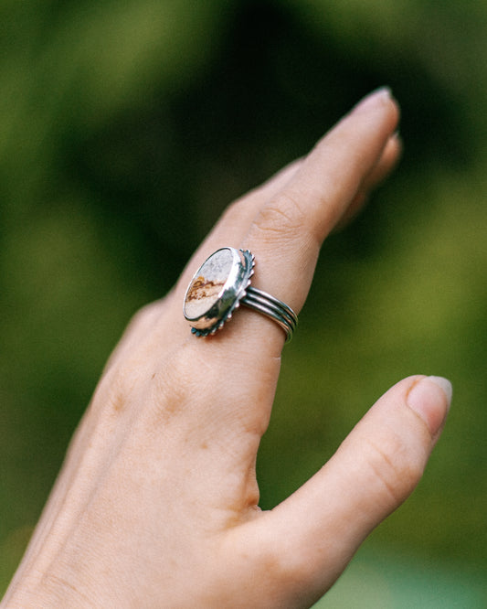 chicken track jasper ring