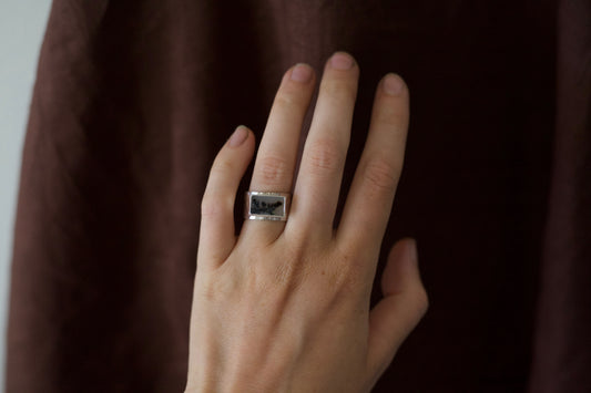 dendritic agate ring